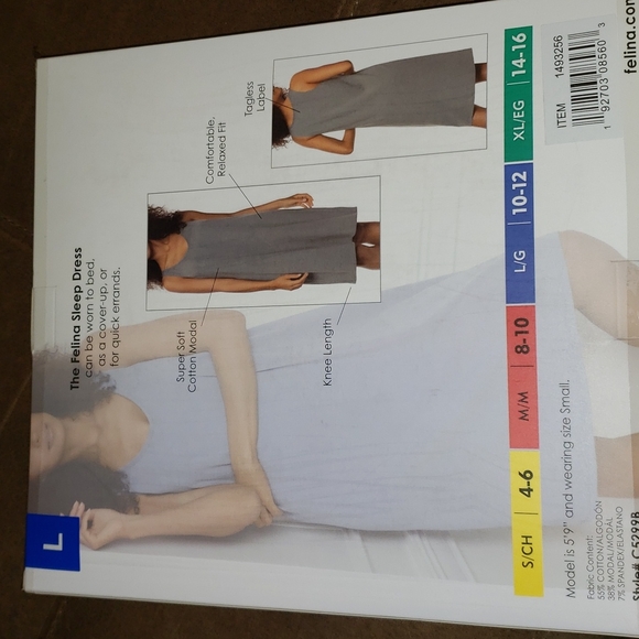 2 Pack Sleep Dress Cotton Modal Stretch Size L, M and XL - Picture 4 of 5